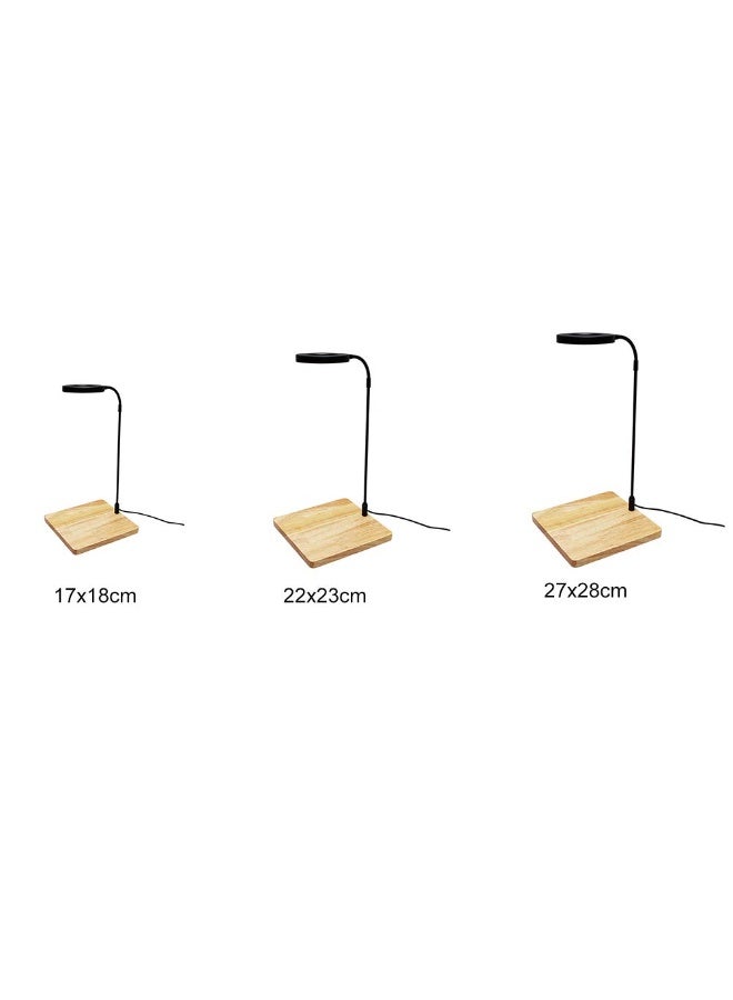 مصباح LED للأحواض المائية مصباح LED كامل الطيف بزاوية 360 درجة مع لوح من الخيزران مصباح نانو للأحواض المائية بقوة 10 وات مصباح نانو مسطح للأحواض المائية يعمل بالطاقة عبر منفذ USB مصباح للأحواض المائية لنمو النباتات - Image 3